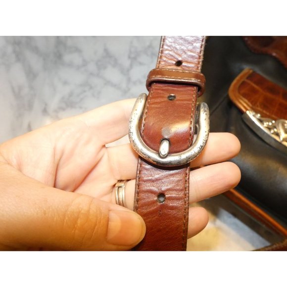 Brighton Black and Brown Shoulder purse with silver accents - Picture 9 of 10